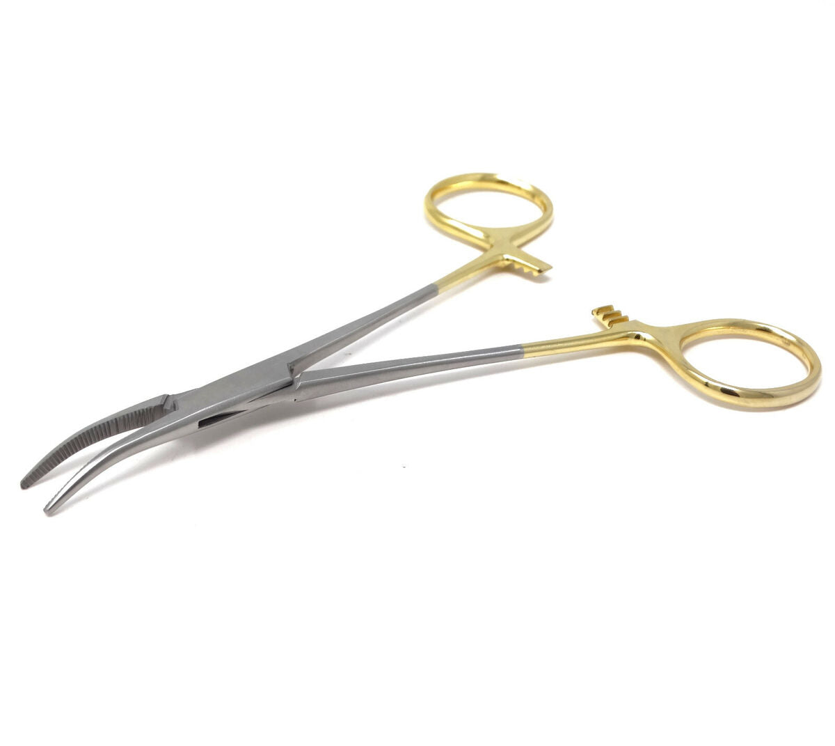 Wapsi Xgl85 6 Curved Gold Handle Forceps