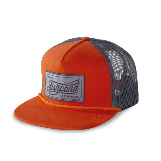 Fishpond Heritage Trucker Hat - Orange/Charcoal